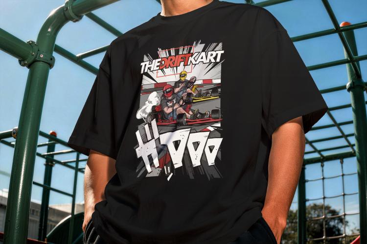 drift kart tshirt go kart cool shirt guys driving 